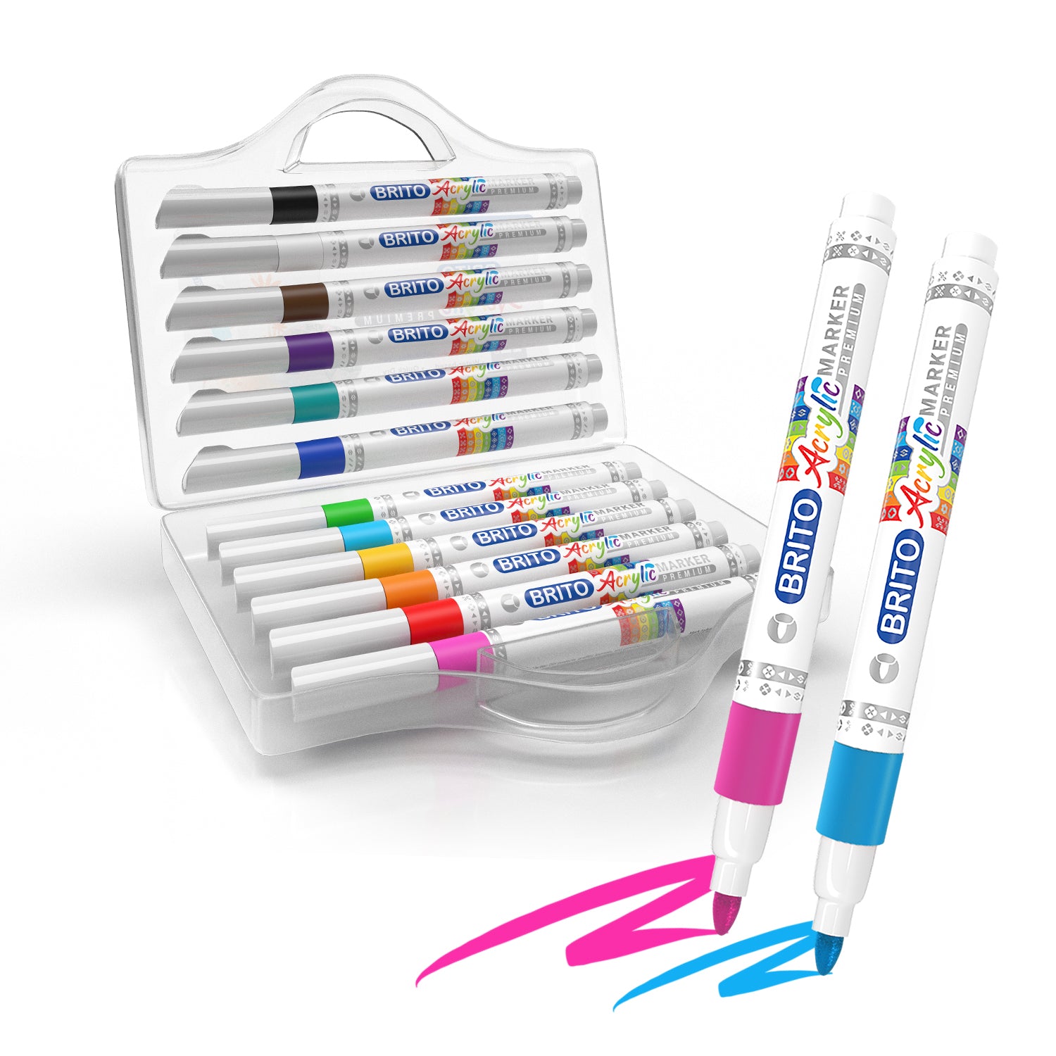 Premium Acrylic Markers – Box of 12