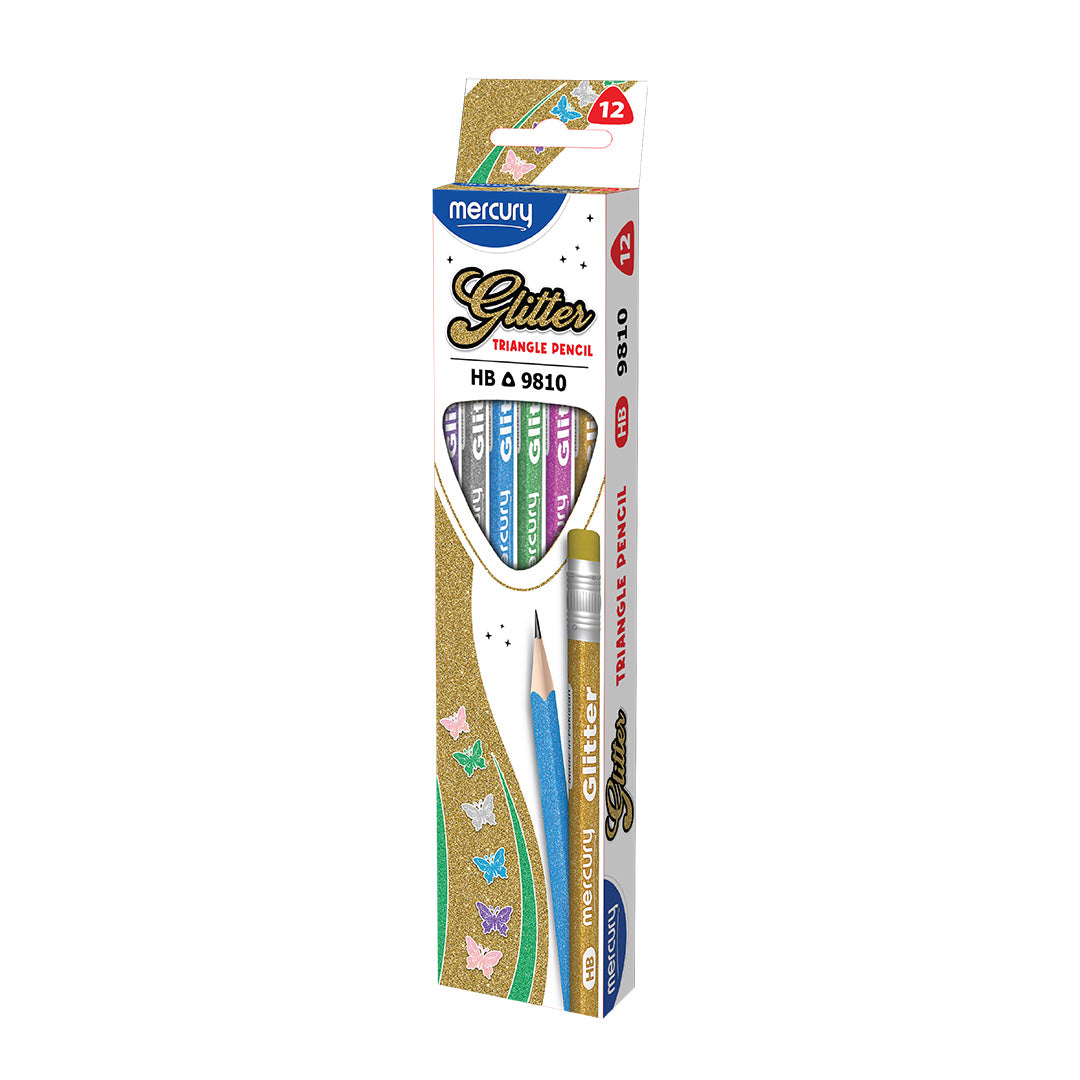 Glitter Triangular Pencils-9810